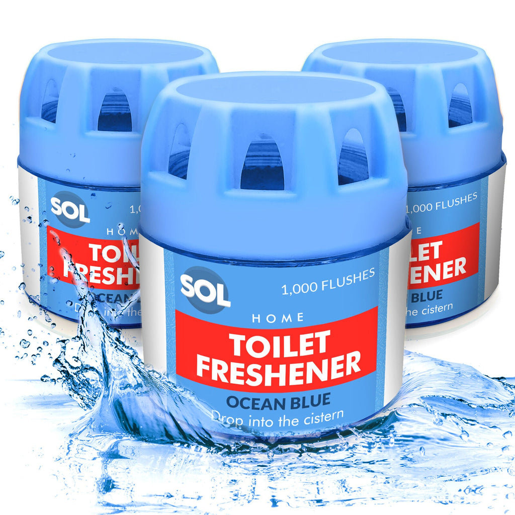 Toilet Bowl Freshener | Ocean Blue Cistern Block Cleaner | 3 Pack
