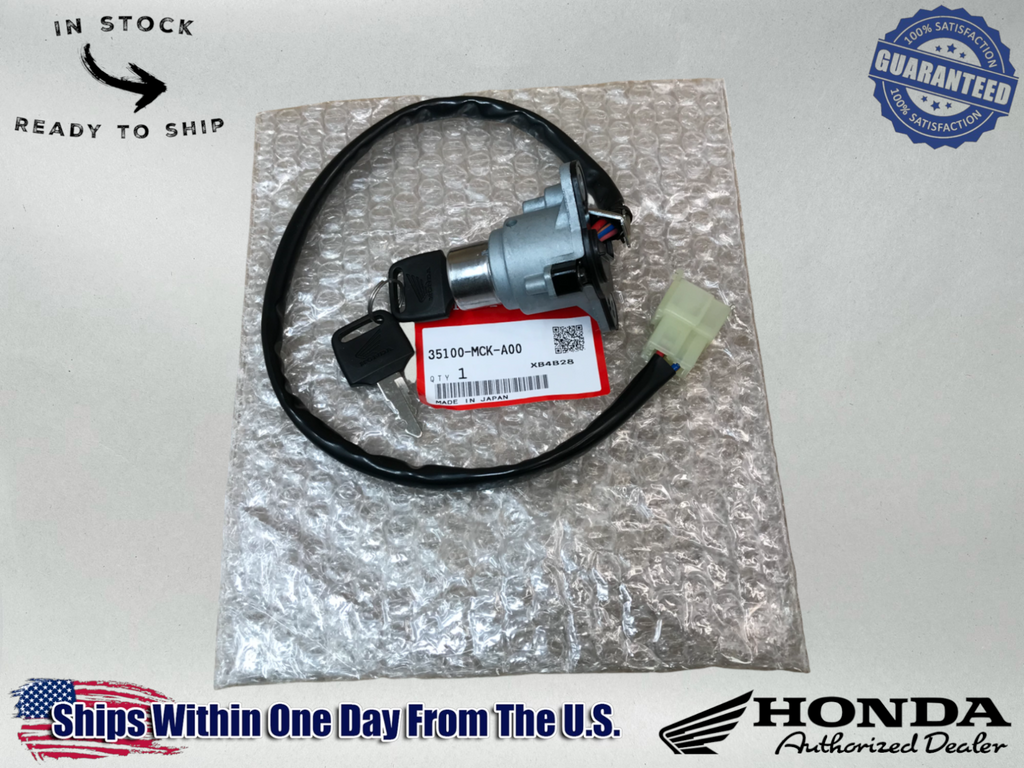 Honda Genuine OEM Ignition Key Switch VT 1100 C C2 C3 2 Keys 35100-MCK-A00