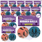 6-24 Rubber Dog Balls | Solid Hard Play Fetch Toys