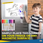 Whiteboard Pens & Eraser Magnetic Dry Wipe | White Board Markers | 9 Pack