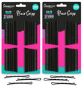 Waved Hair Grips Clips | Hair Pins Slides Bun Bobby Pin Black | 400 Pack