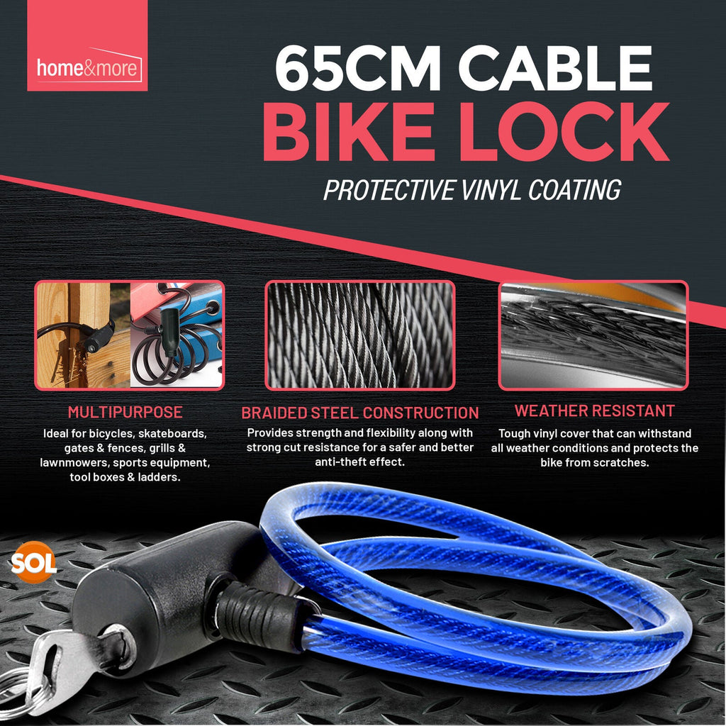 Bike Lock Cable Heavy Duty Steel Security Chain | 650mm