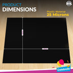 Black Plastic Table Covers | Disposable Wipe Clean | 6 Pack