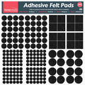 Felt Pads | Self Adhesive Black Furniture Protectors | 200 Pack