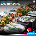 Black Plastic Table Covers | Disposable Wipe Clean | 6 Pack
