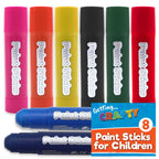 Kids Paint Sticks | 8 Assorted Colours Arts & Crafts | 1 Set
