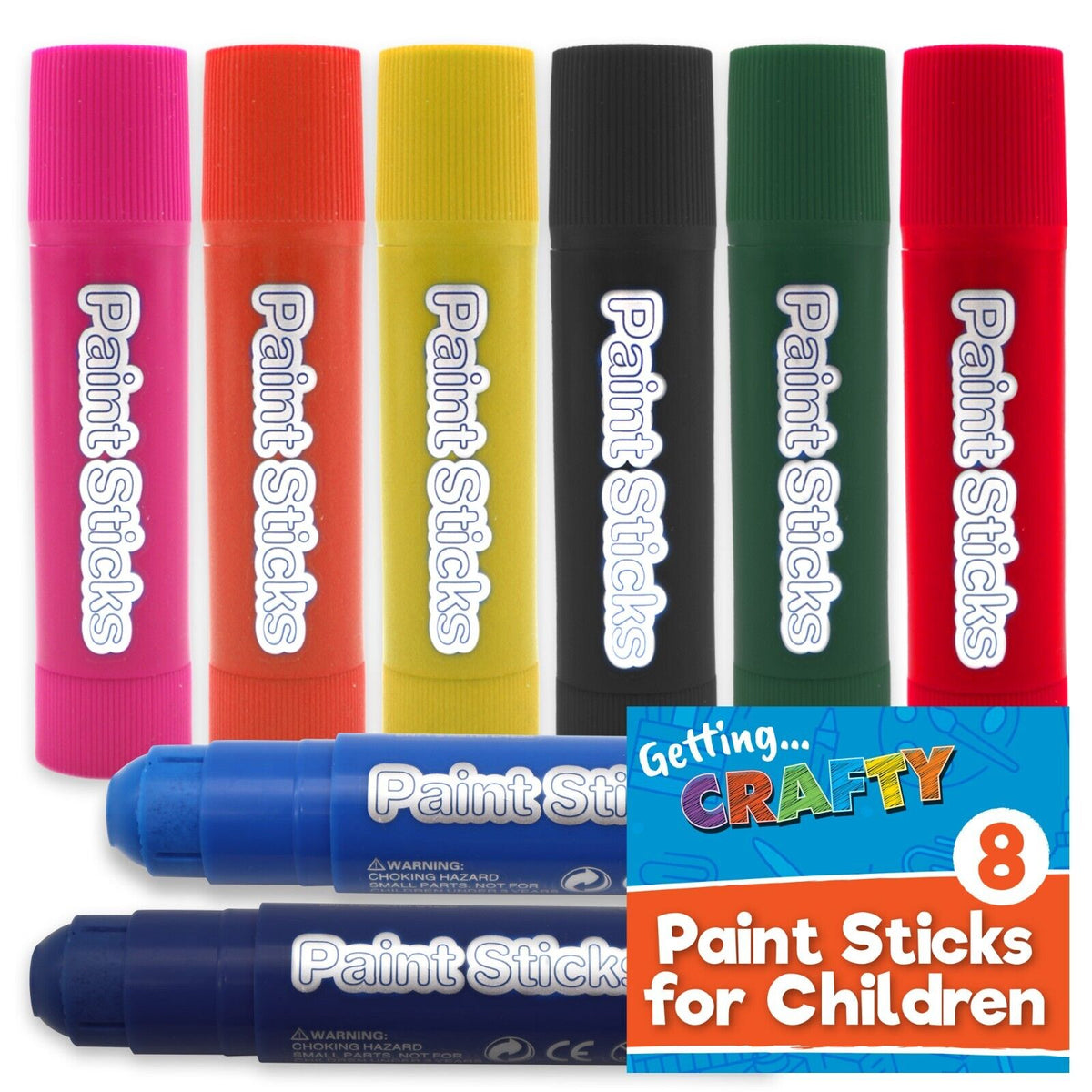 Kids Paint Sticks | 8 Assorted Colours Arts & Crafts | 1 Set