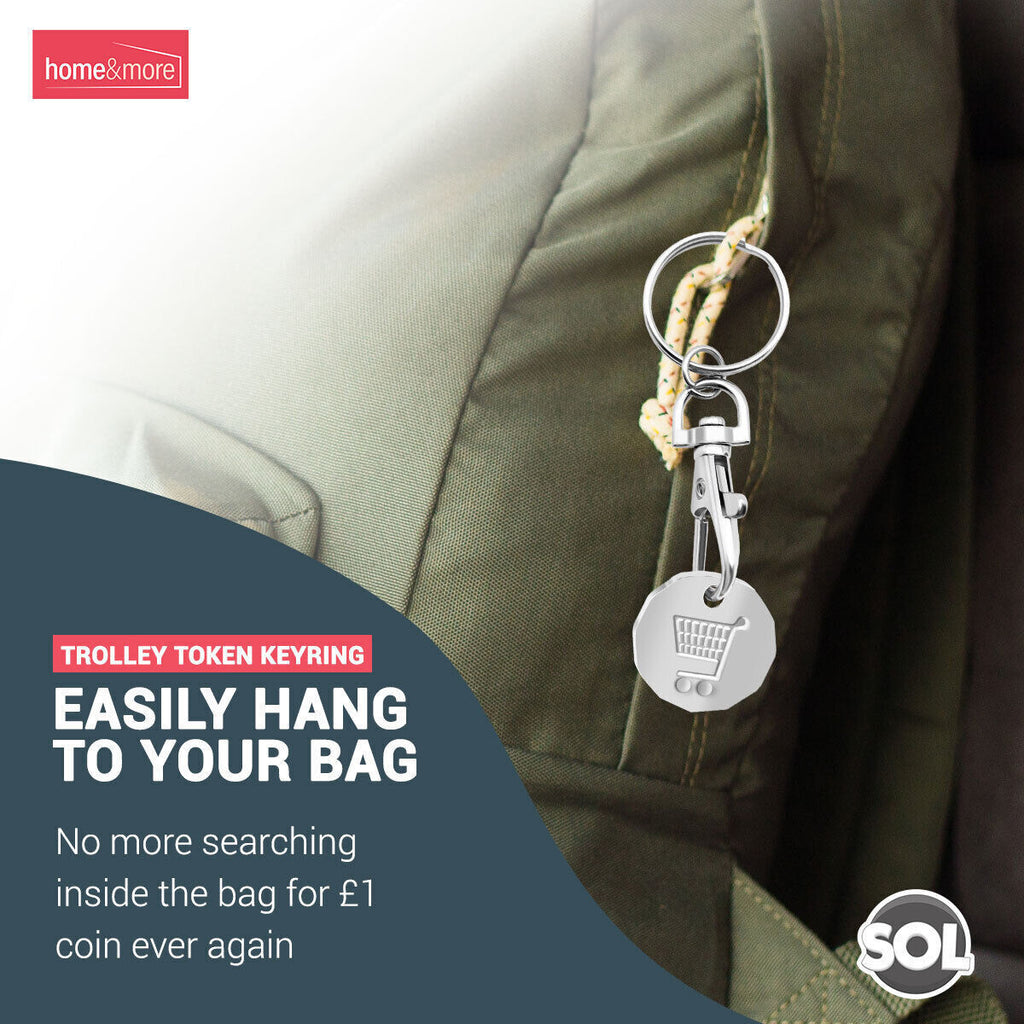 Trolley Coin Keyring | £1 Pound Shopping Cart Token | 6 Pack