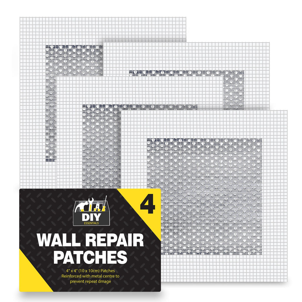 Self Adhesive Wall Repair Patch | Mesh Drywall Plastering | 4 Pack