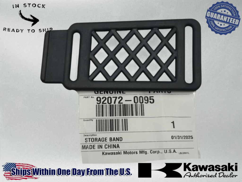 Kawasaki OEM 2008-24 BRUTE FORCE 750 FRONT FENDER STORAGE BAND KVF750 92072-0095