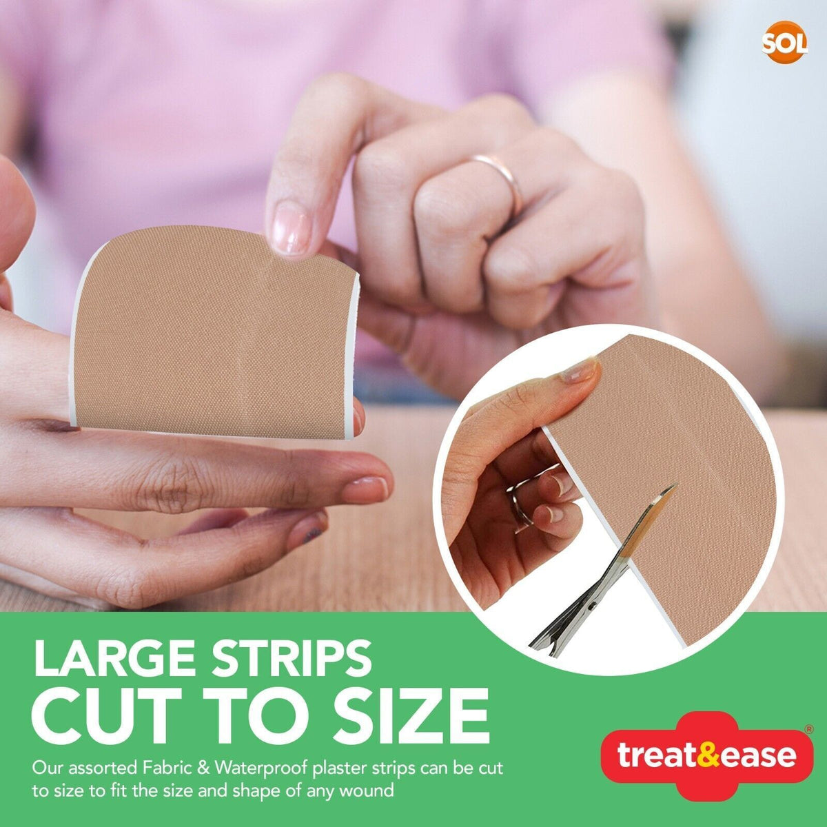 Washproof & Fabric Dressing Strip 2M x 6.5CM | Premium Adhesive Plasters | 2 Pack