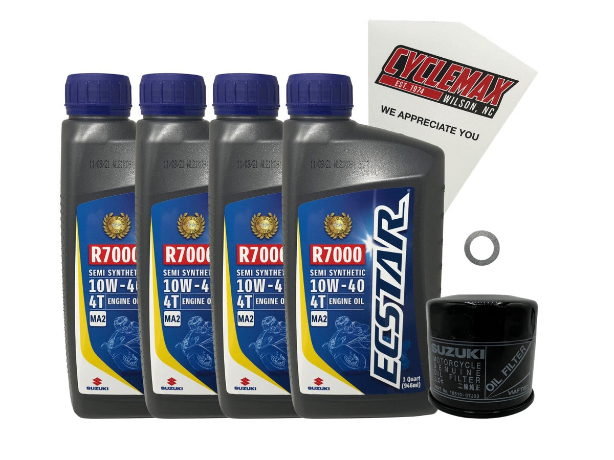 Suzuki Ecstar Semi-Synthetic Oil Change Kit for 2002-2023 KINGQUAD 400