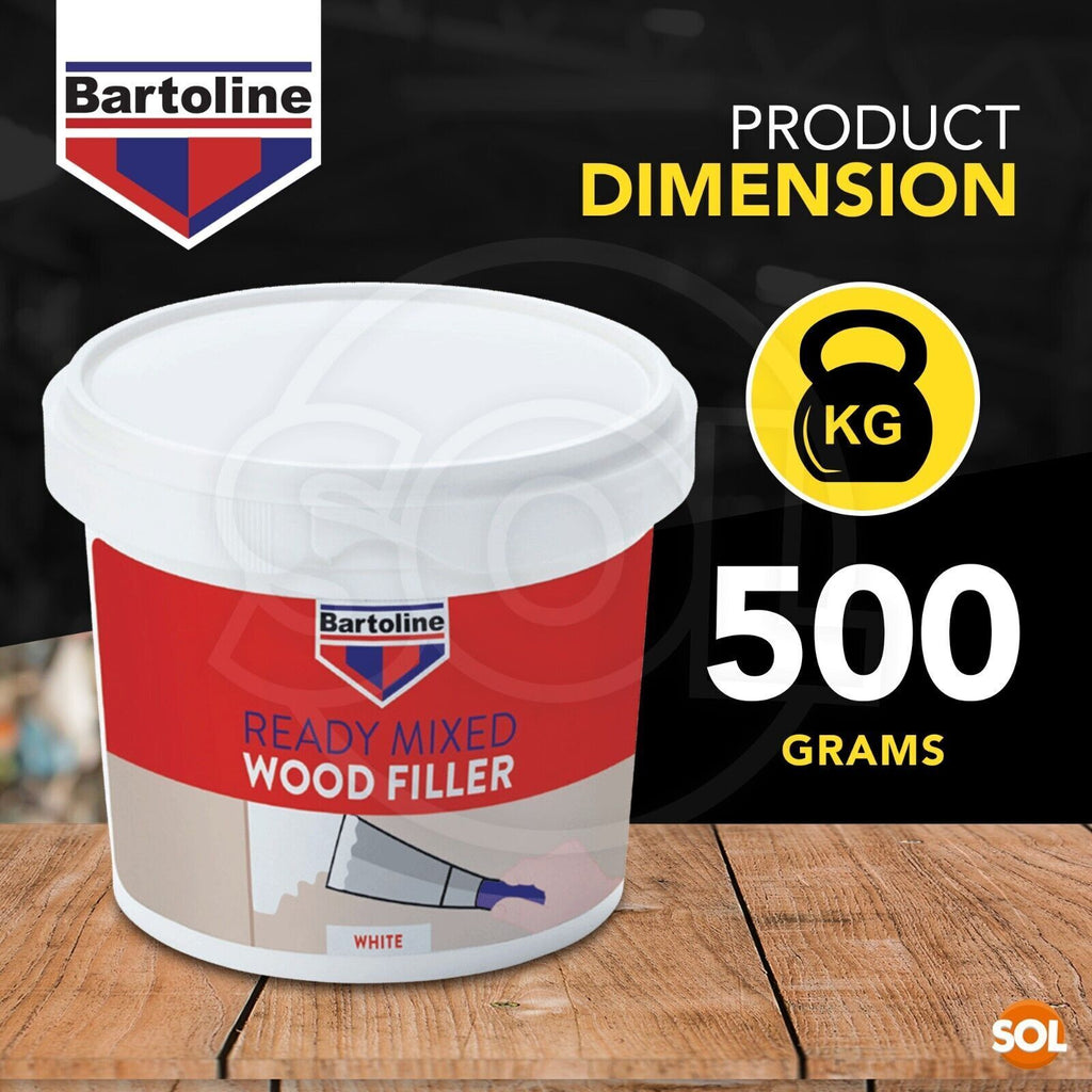 Wood Filler White 500g | Ready Mixed Cracks Repair Interior Exterior | 2 Pack
