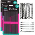 Hair Grips Black Bobby Pins 4.6cm | Waved Styling Clips | 400 Pack