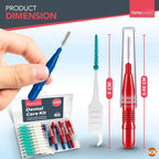 Interdental Brushes Blue & Red | Teeth Cleaning Picks | 180 Pack
