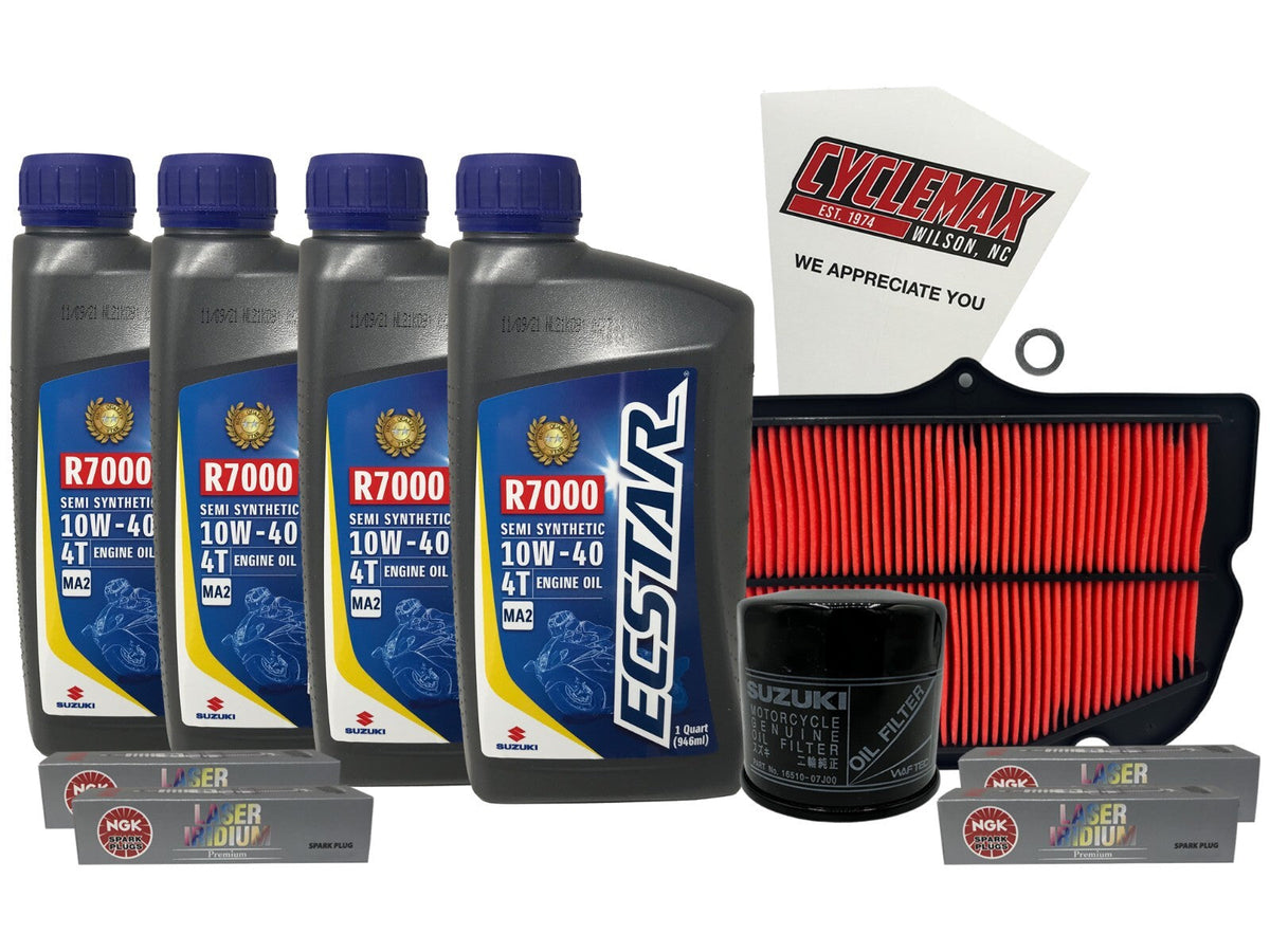 Suzuki Ecstar Semi-Synthetic Tune-Up Kit for 2008-2021 GSX1300R HAYABUSA with Spark Plugs