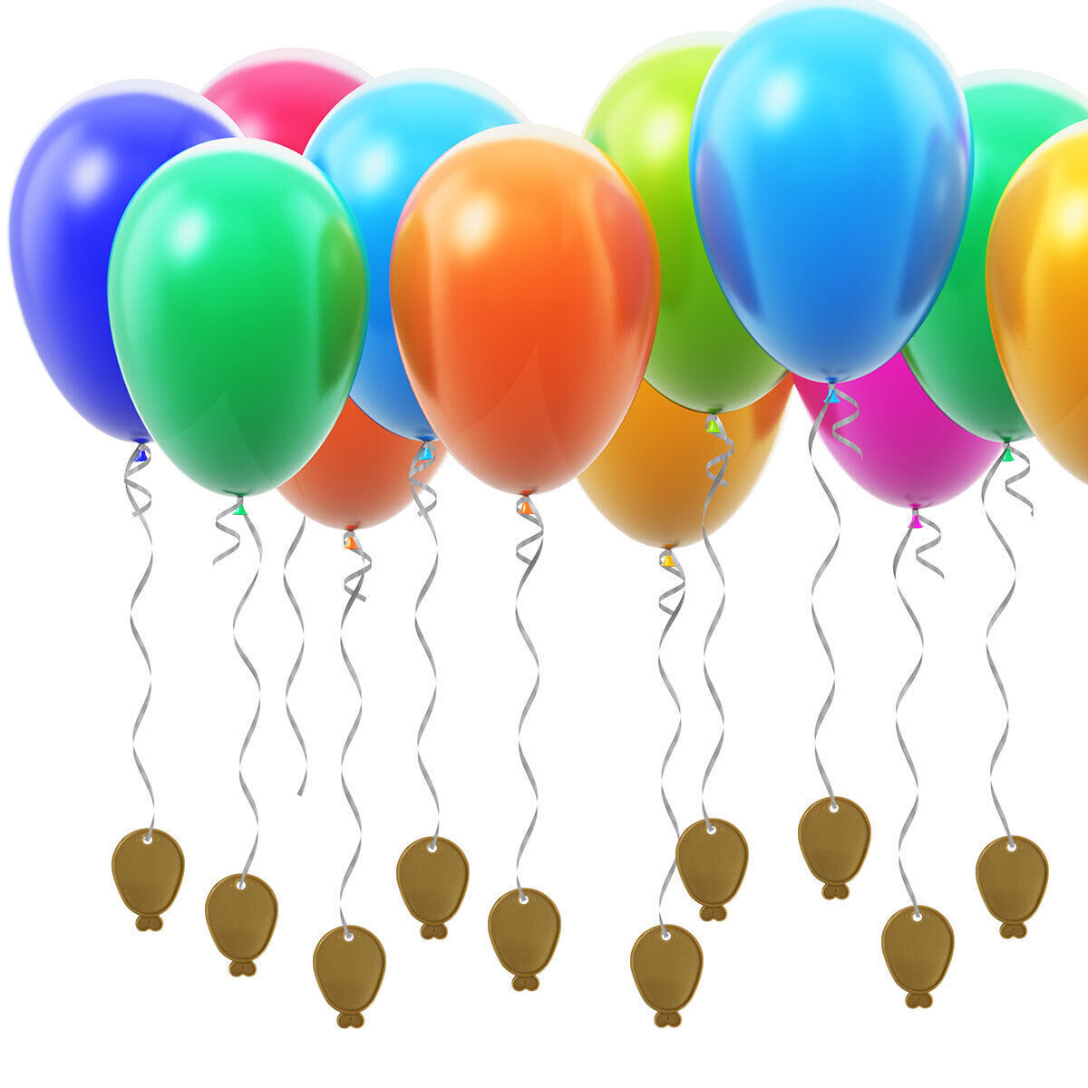 Balloon Weights Gold | Heavy Duty Helium Party Decor 24 Pack