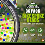 Bike Spokies Mixed Colours | Bicycle Wheel Plastic Beads | 36 Pack