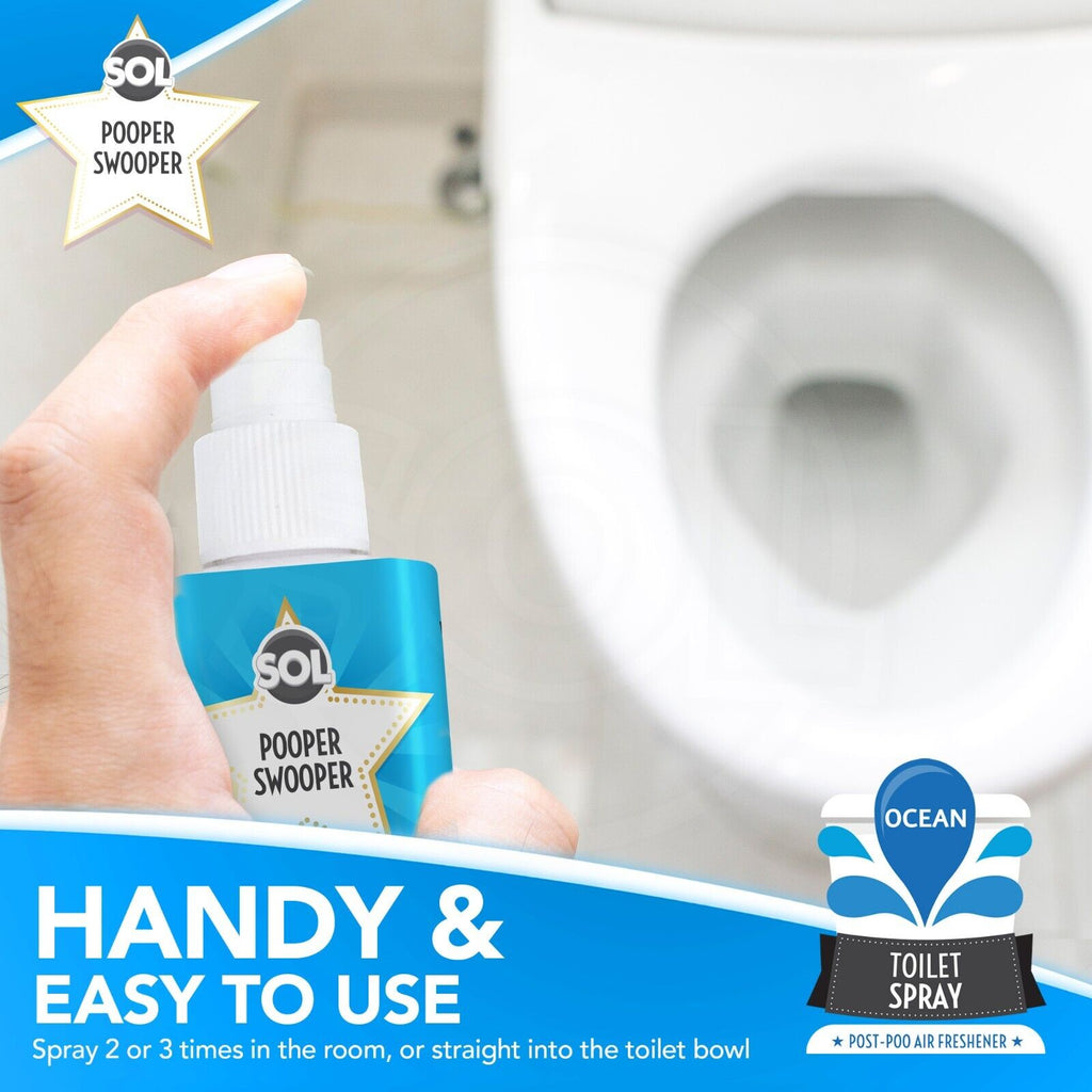 Pooper Star Toilet Spray | Ocean Scent Air Freshener | 6 Pack