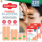 Fabric Plasters Breathable Flexible First Aid | 220 Pack
