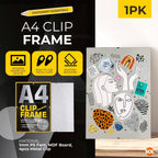 A4 Clip Frame Certificates & Photos 20x30cm Frameless