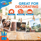 Mini Wooden Pegs 25mm | Craft Wedding Photo Hanging Clips | 300 Pack