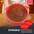 Silicone Cake Tin Round Mould 8 Inch | Non-Stick Baking Pan | 2 Pack