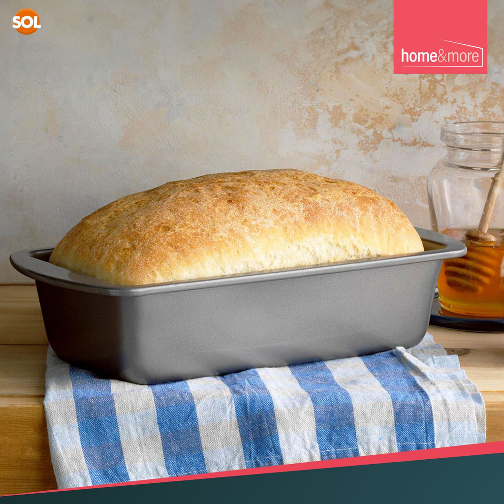 SOL 2lb Loaf Tin Set of 2 Non Stick Bread Loaf Tins for Baking 21 x 11 x 6.4cm Durable Oven Safe Cake Bakeware for Home Kitchen Sponges Desserts Meat Preparation Easy Release