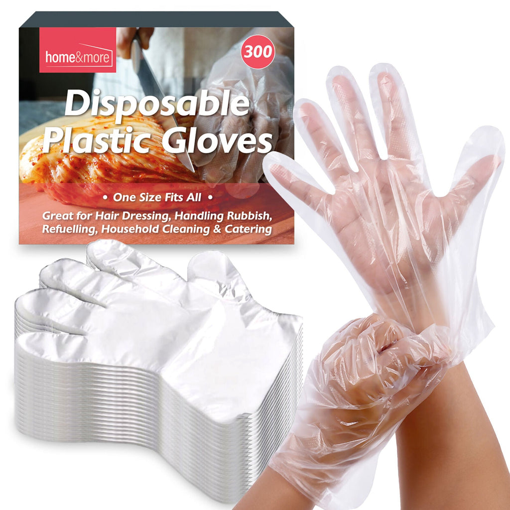 Disposable Plastic Gloves PE | Catering Food Safe Prep | 300 Pack