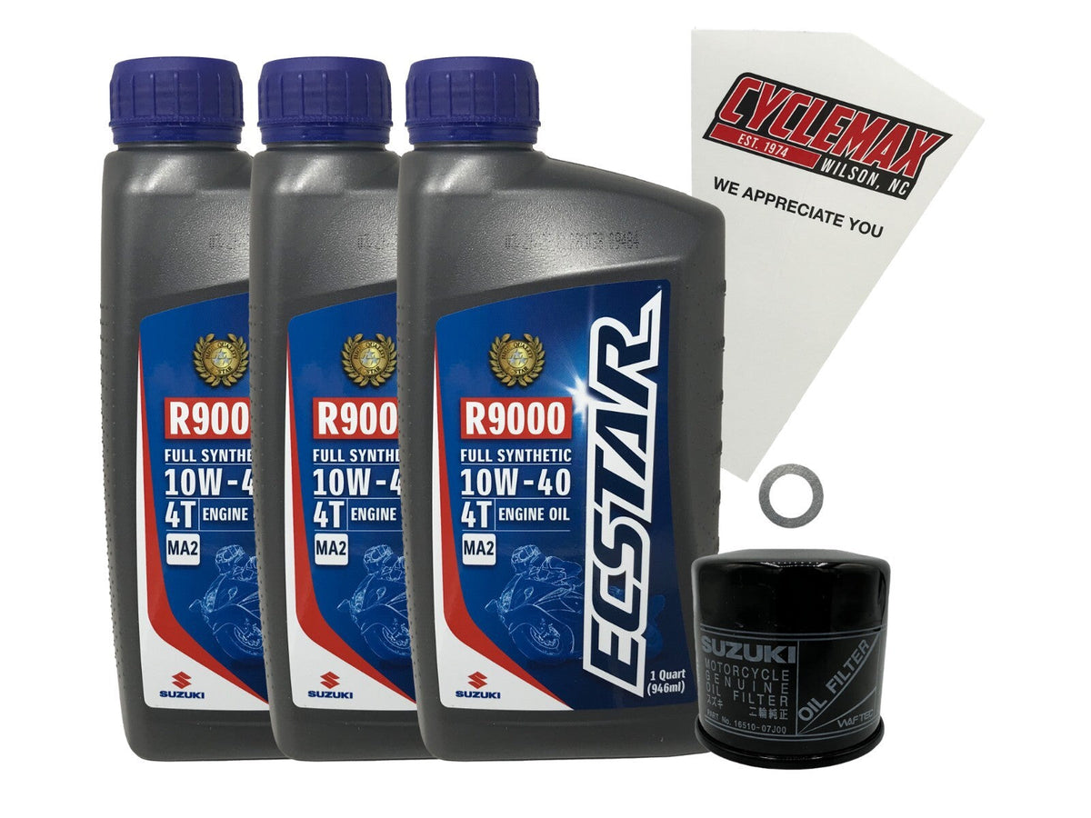 Suzuki Ecstar Full Synthetic Oil Change Kit for 2000-2022 KINGQUAD 500 AXi