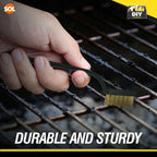Wire Brush Set Steel Brass Nylon | Cleaning Rust Paint | 6 Pack