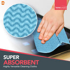 All Purpose Cleaning Cloths Blue | Multi Surface Wipes for Kitchen & Home | 100 Pack