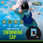 Extra Large Swimming Cap 29cm | Waterproof Silicone for Long Hair Women