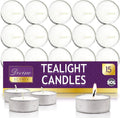Tea Lights White Unscented Candles 3.5 Hour Burn Time | 15 Pack