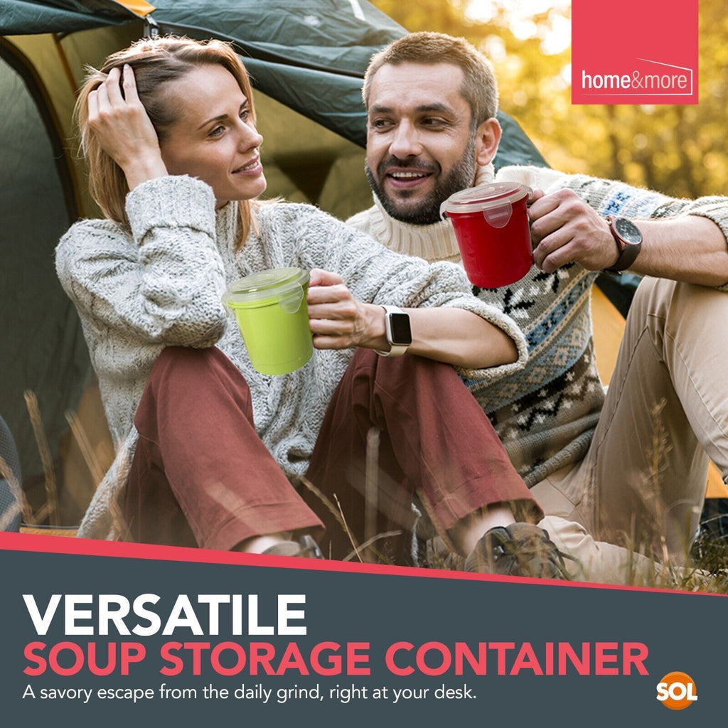 Microwave Soup Mug 700ml | Airtight Porridge Bowl Cup | 24 Pack