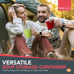 Microwave Soup Mug 700ml | Airtight Porridge Bowl Cup | 24 Pack