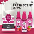 Pooper Star Toilet Spray | Fruity Fragrance Air Freshener | 3 Pack
