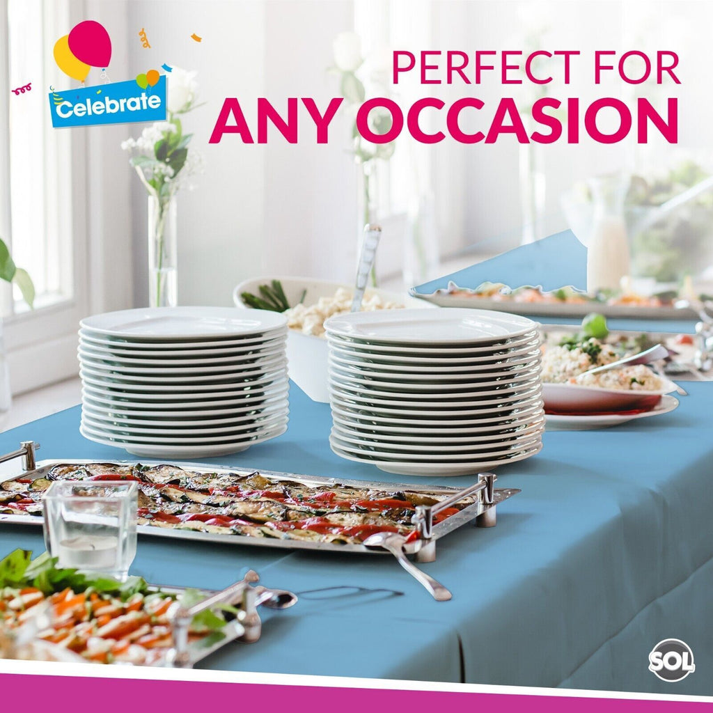 Plastic Table Cloth Covers Rectangular | Party Tableware | 2 Pack