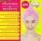 Hair Turban Towel | Microfibre Head Wrap Quick Dry