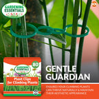 SOL 80pk Plant Clips for Climbing Plants, Reusable Climbing Plant Clips for Vine Support, Easy to Use Plant Support Clips for Outdoor Plants, Durable Plant Ties for Tomatoes & Gardening Organisation