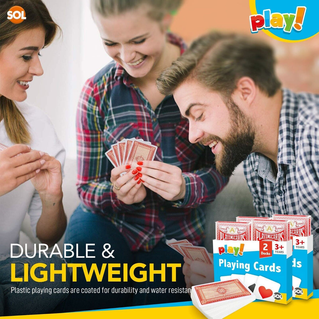 Playing Cards | Plastic Coated Professional Poker Deck | 4 Pack