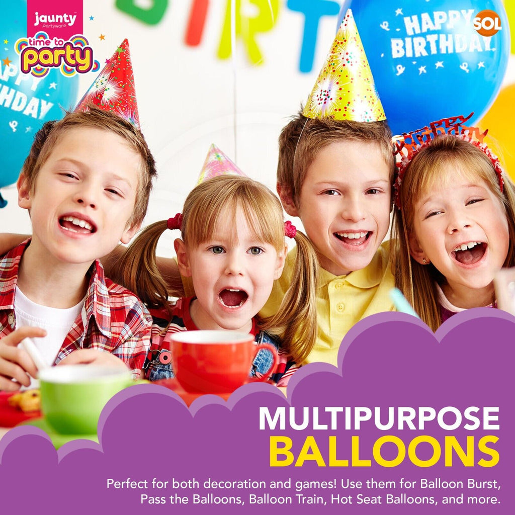 Happy Birthday Balloons 9 Inch Helium Party Wedding Latex | 25 Pack