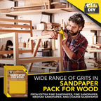 Assorted Sandpaper Sheets | Mixed Grit 60-240 | 8 Pack