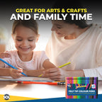 Felt Tip Pens Set | Fine Fibre Drawing Markers School | 50 Pack