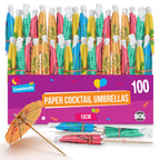 Paper Cocktail Umbrellas Birthday Party Drink Decorations | 50 Pack