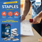Office Staples 26/6 | Standard Fit Staplers | 10000 Pack