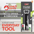 Metal Bottle Opener | Corkscrew & Beer Cap Remover Waiter’s Tool