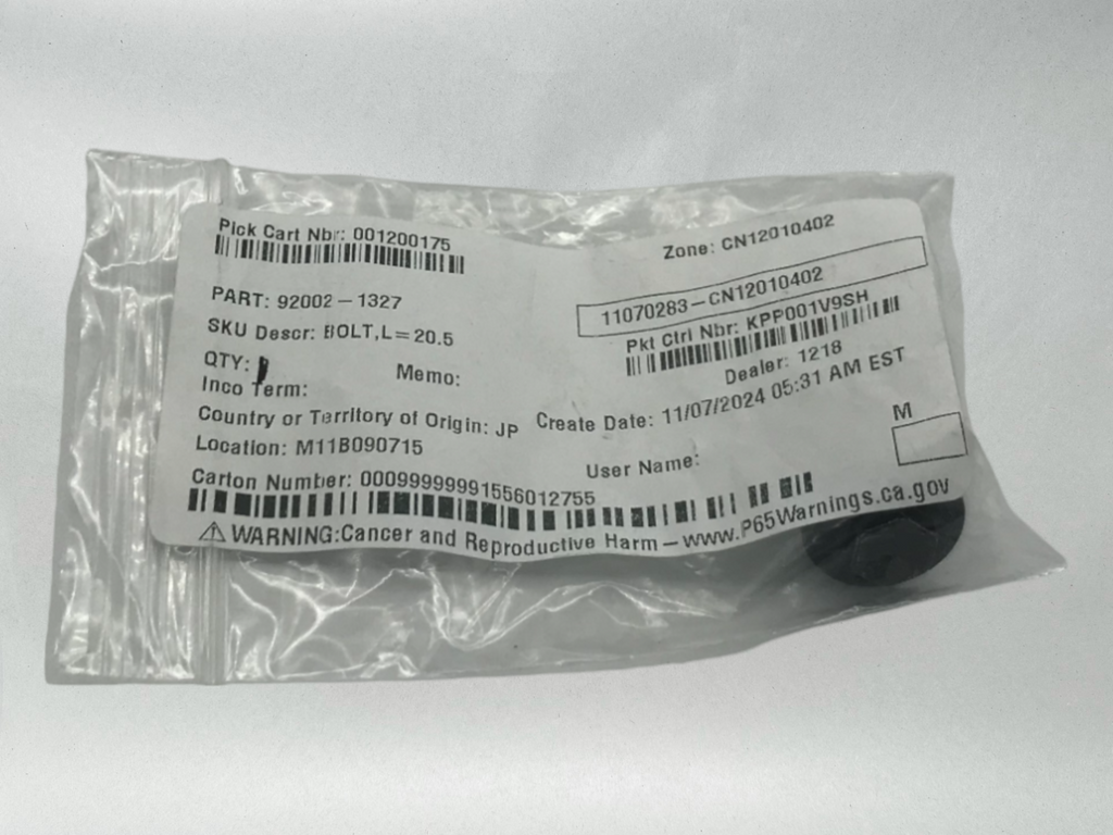 Kawasaki OEM Bolt 92002-1327-(05-26) Ninja ZX-6R, ZX-10R (15-25) Mule PRO-FXT,FX