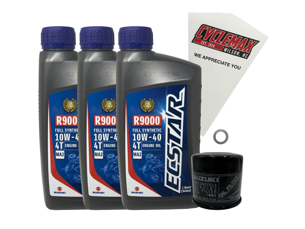 Suzuki Ecstar Full Synthetic Oil Change Kit for 2006-2022 GSX-750F