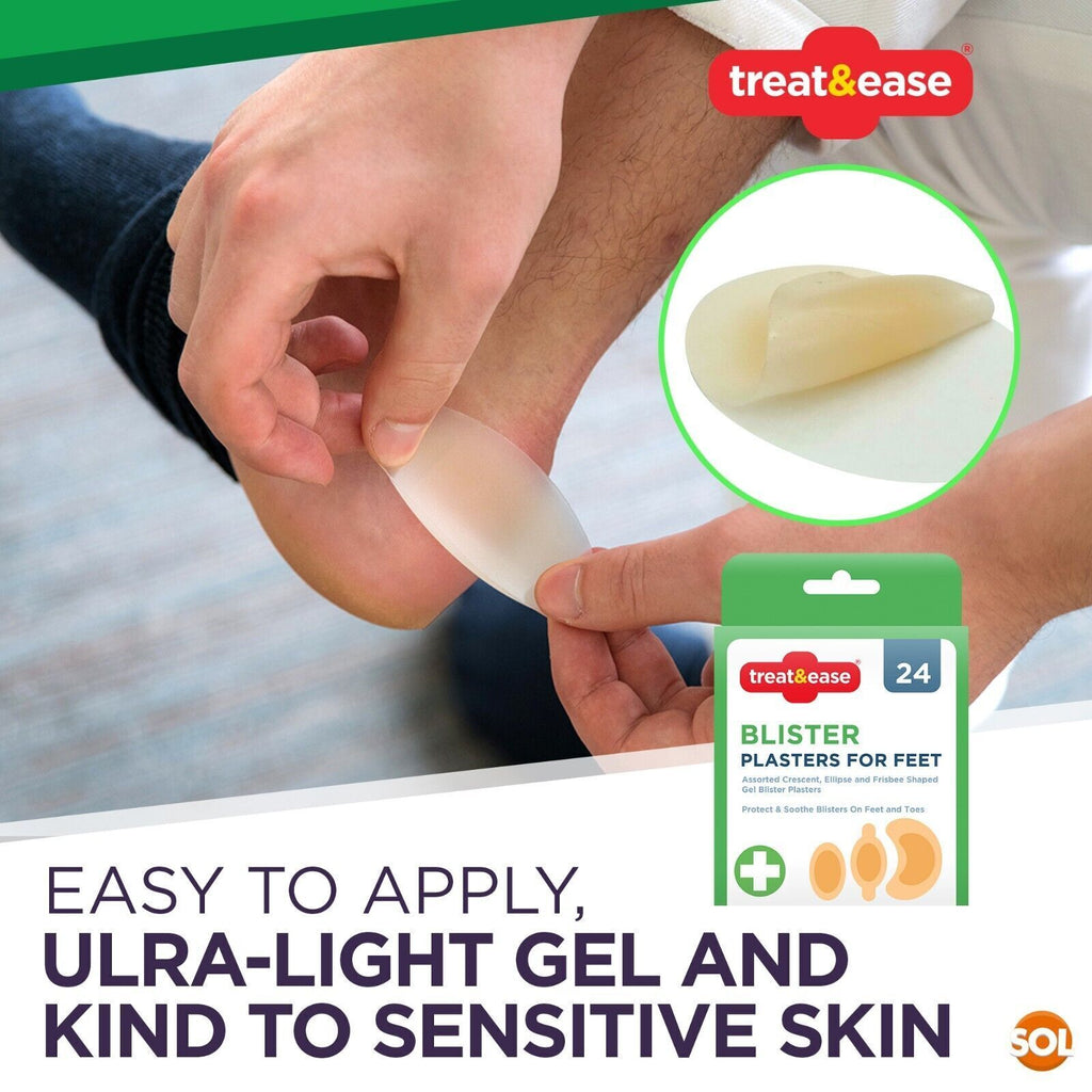 Hydrocolloid Gel Blister Plasters | Heel Toe Protection | 24 Pack